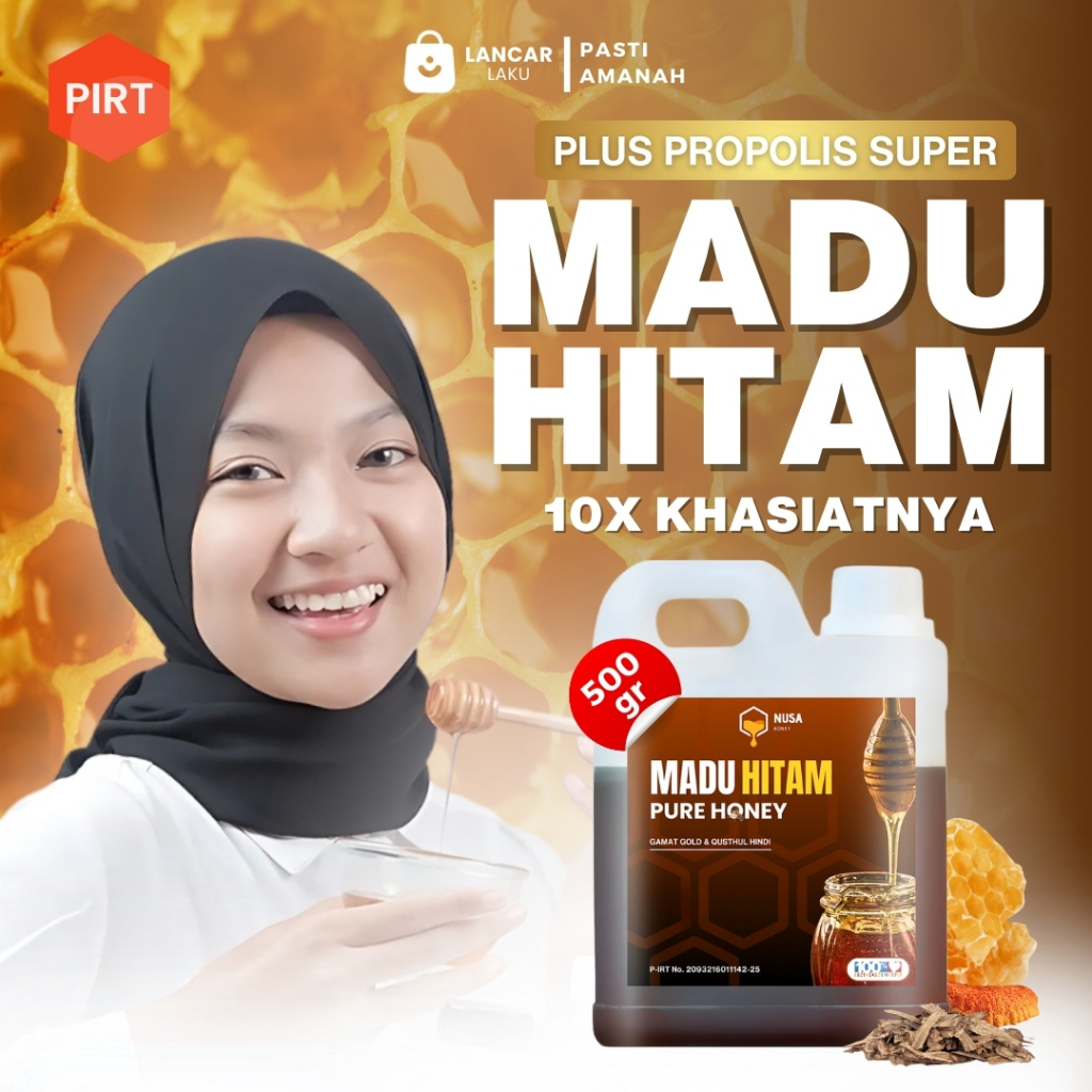 

Herbal Diabetes Paling Bagus Madu Hitam Pahit Obat Lambung Murni Asam Urat Vertigo Kolesterol Maag Gerd Asli 100% Plus Propolis Jinten Hitam Nusa Honey