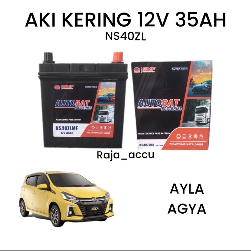 AKI MOBIL AYLA AGYA AKI KERING NS40ZL AKI KERING AUTOBAT 12V 35AH