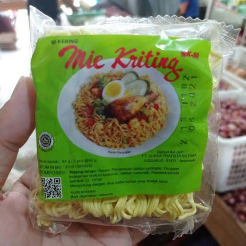

Mi Kering Mie Kriting isi 2 Keping