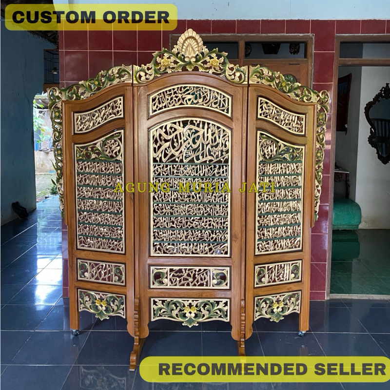 Sketsel Kaligrafi Kayu Jati 200 Cm