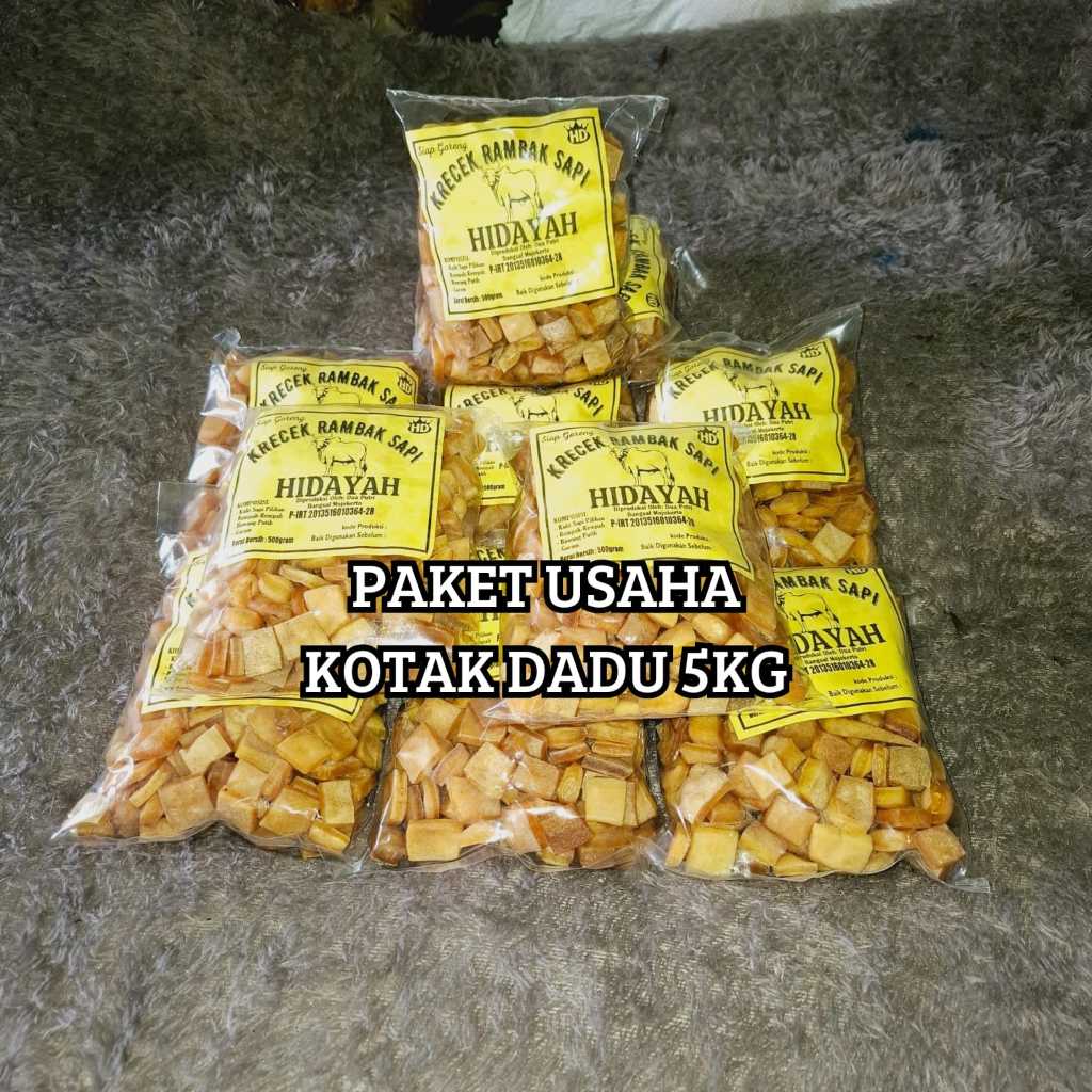 

Produsen Krecek Rambak Sapi Mentah / Kotak dadu super / paket usaha