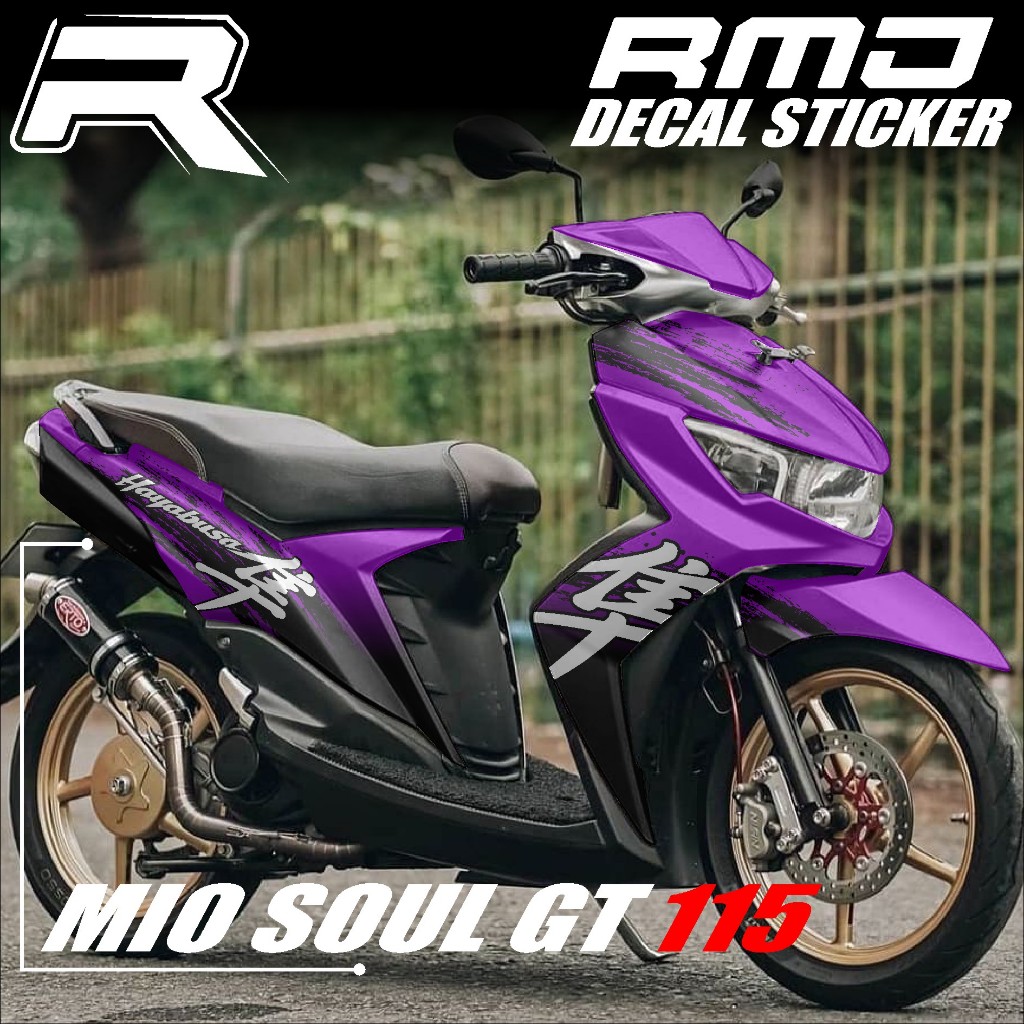 Decal Sticker Motor MIO SOUL GT 115 Full Body 2012 2013 2014 2015 - Stiker Mio Soul Desain Hayabusa