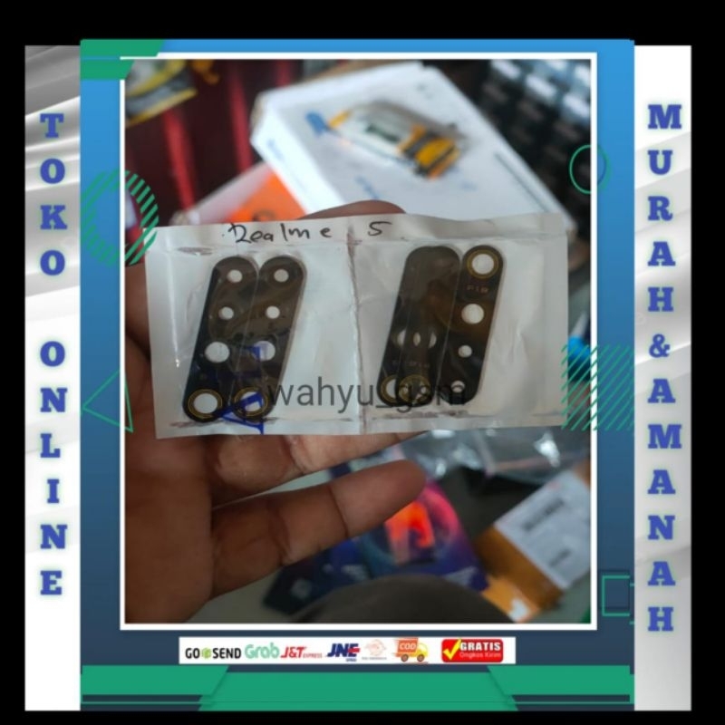 Frame/Ring Lensa Kamera + Kaca Kamera Realme 5i