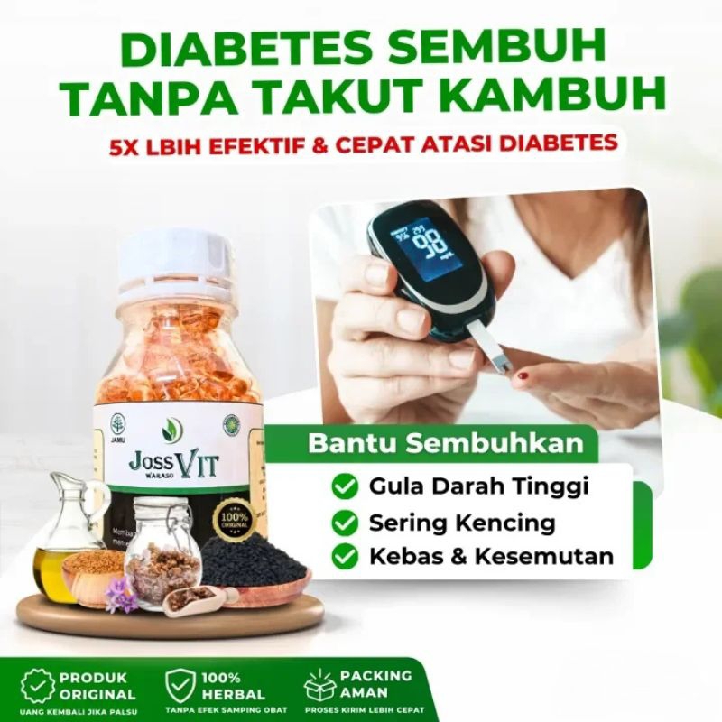 Joss Vit Obat Diabetes Atasi Gula Darah Tinggi - ecer 30 Kapsul