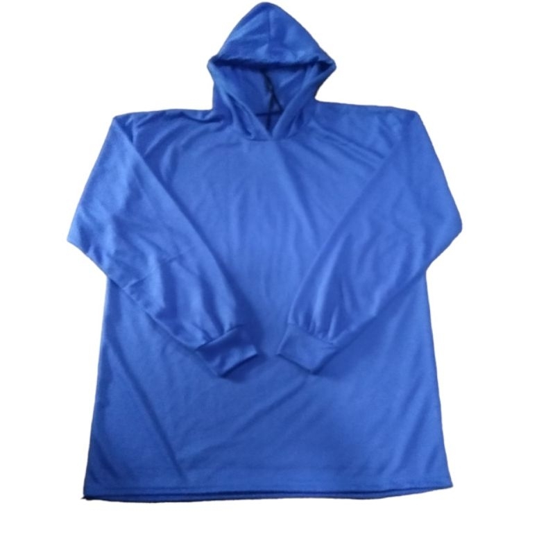 kaos tani jumbo lengan panjang katun hodie atasan basahan