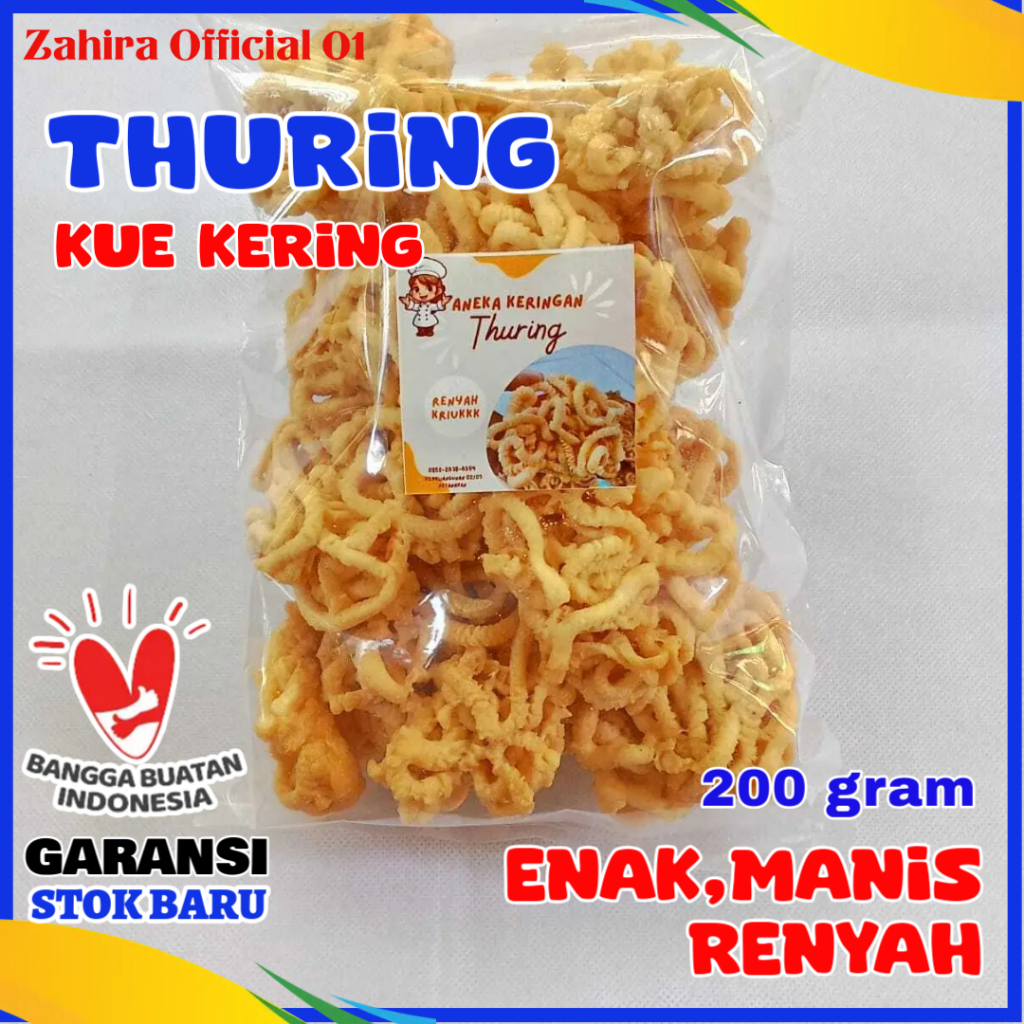 

Kue Kering Thuring Putu Kering Makanan Ringan Oleh-oleh Jadul Khas Kebumen 200 gram