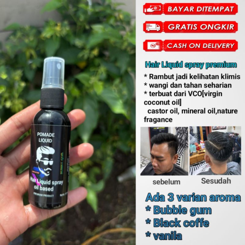 Pomade Liquid Hair Spray Premium black coffe