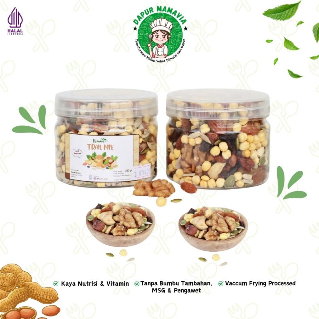 

Cemilan Sehat Trail mix Mixed Nuts Dried Fruits dan Seeds 200gr-350gr