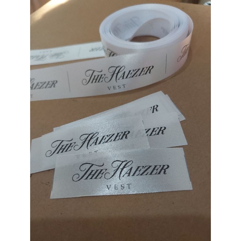 

(paket 300 pcs) label baju label custom label hijab pita satin