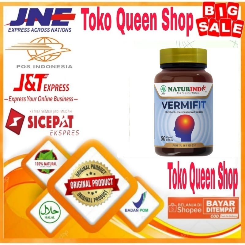 Vermifit Naturindo Meredakan Sakit Kepala Obat Vermifit Vertigo Herbal Original