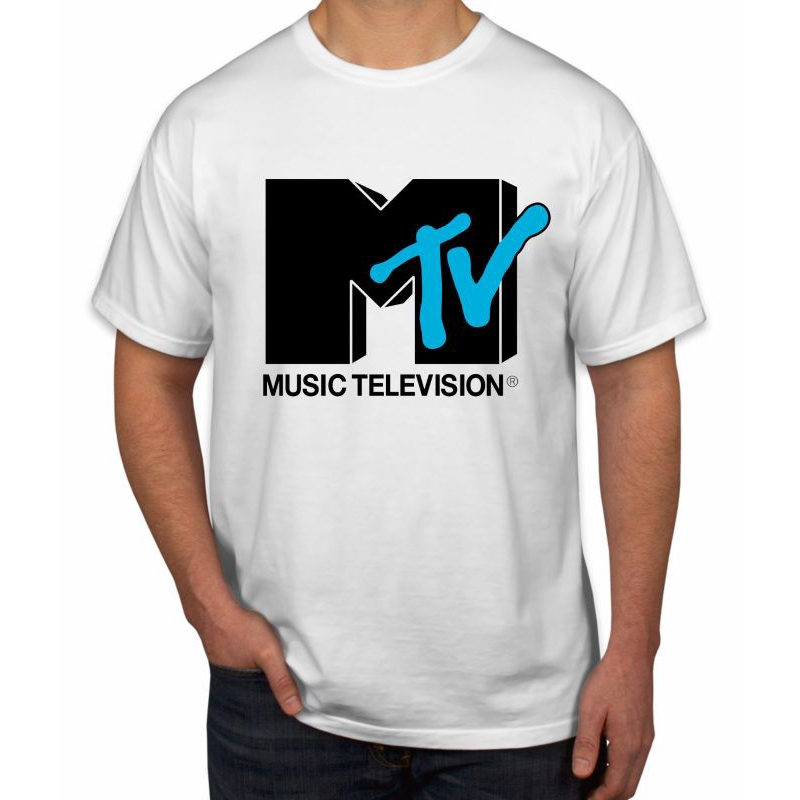 MTV Kaos Putih T-shirt Oversize Besar