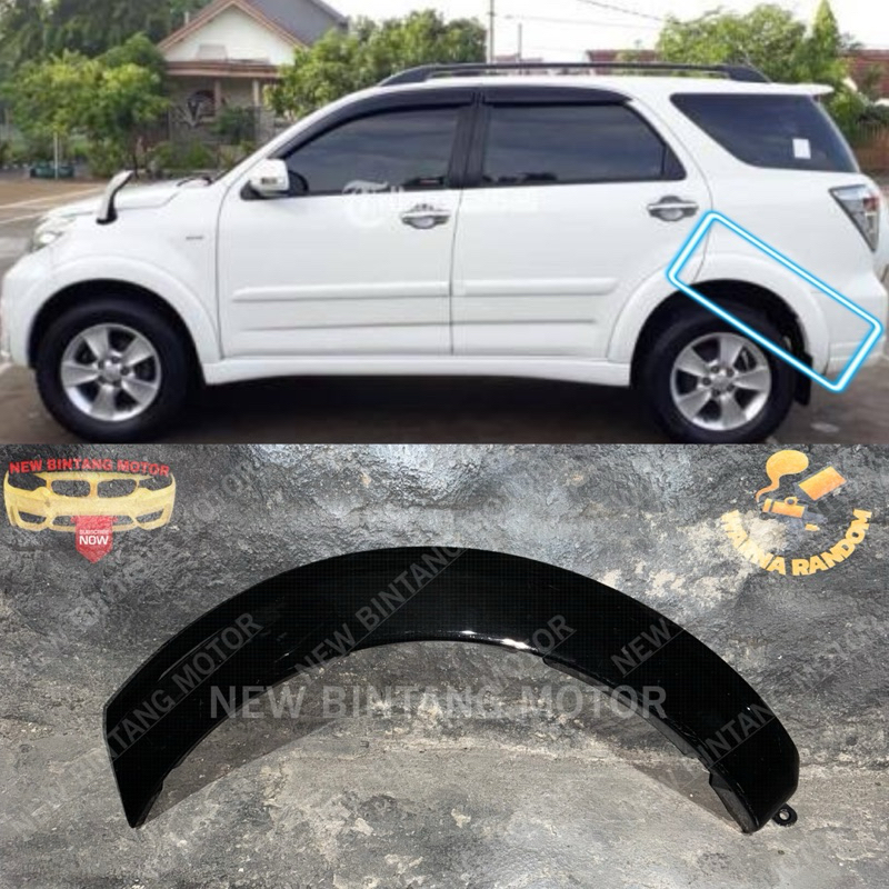 Over fender toyota rush terios belakang kiri 2010 2016 original