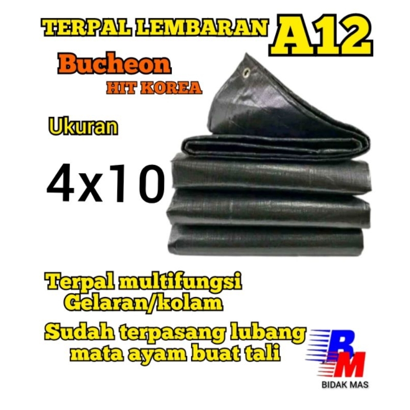 terpal lembaran 4x10 A12 A15 Bucheon hit Korea