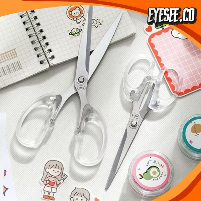 

Gunting Transparan Gunting Kertas Alat Pemotong Kertas Scrapbooking Cutter Perlengkapan Kantor Sekolah Gunting Serbaguna EYESEE