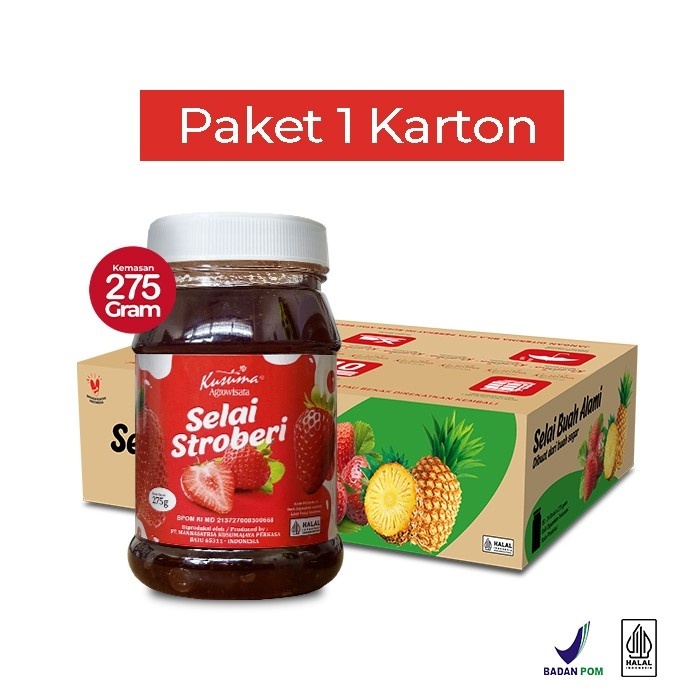 

Kusuma Agrowisata Selai Strawberry Jam 275gr - Paket 1 Karton 24 pcs