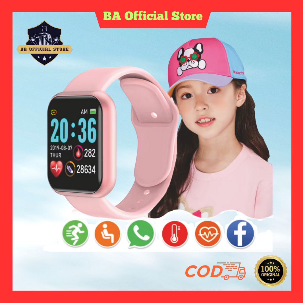 Jam Tangan Pintar Android Smartwatch Terbaru Anak Pria Wanita Dewasa LED Monitor Camera Music Sensor