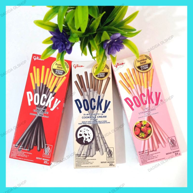 

Glico Pocky chocolate/strawberry/cookies & cream 35 g