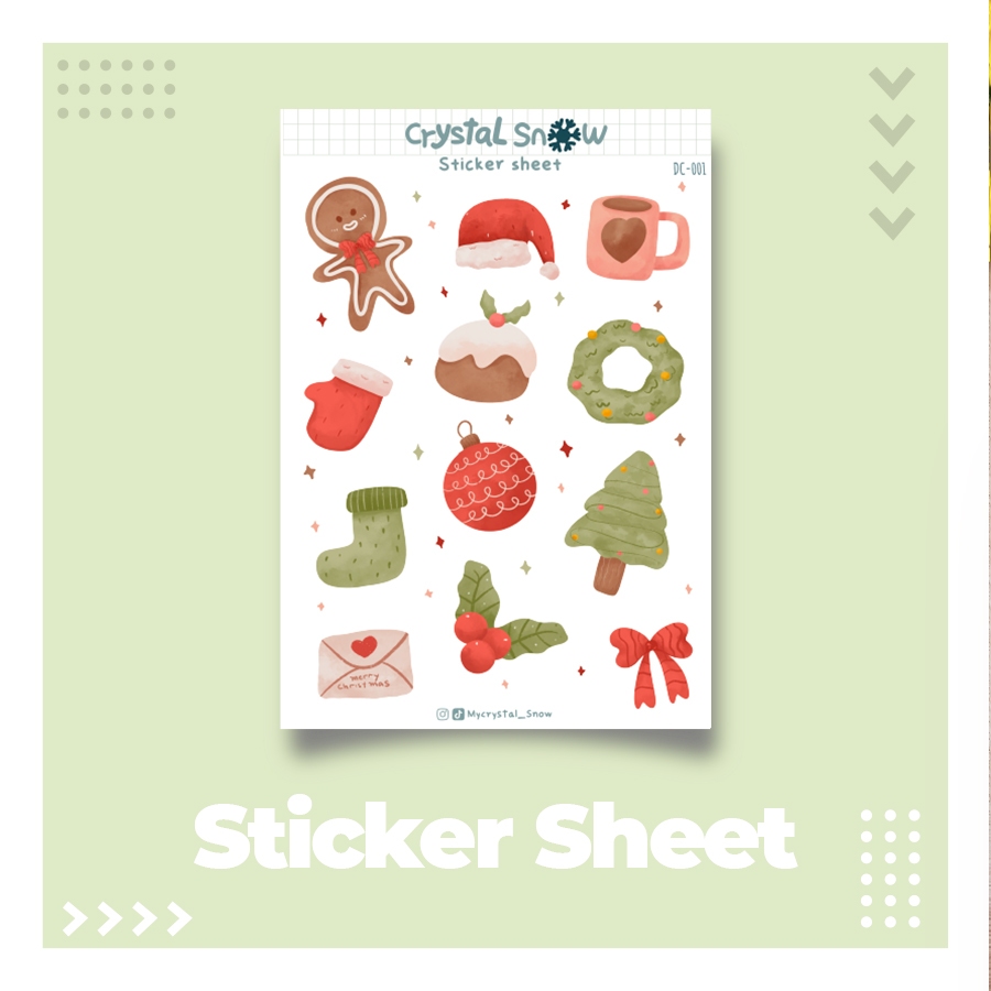 

Sticker Sheet | Koleksi Stiker Natal Lucu | Untuk Deco dan Jurnaling