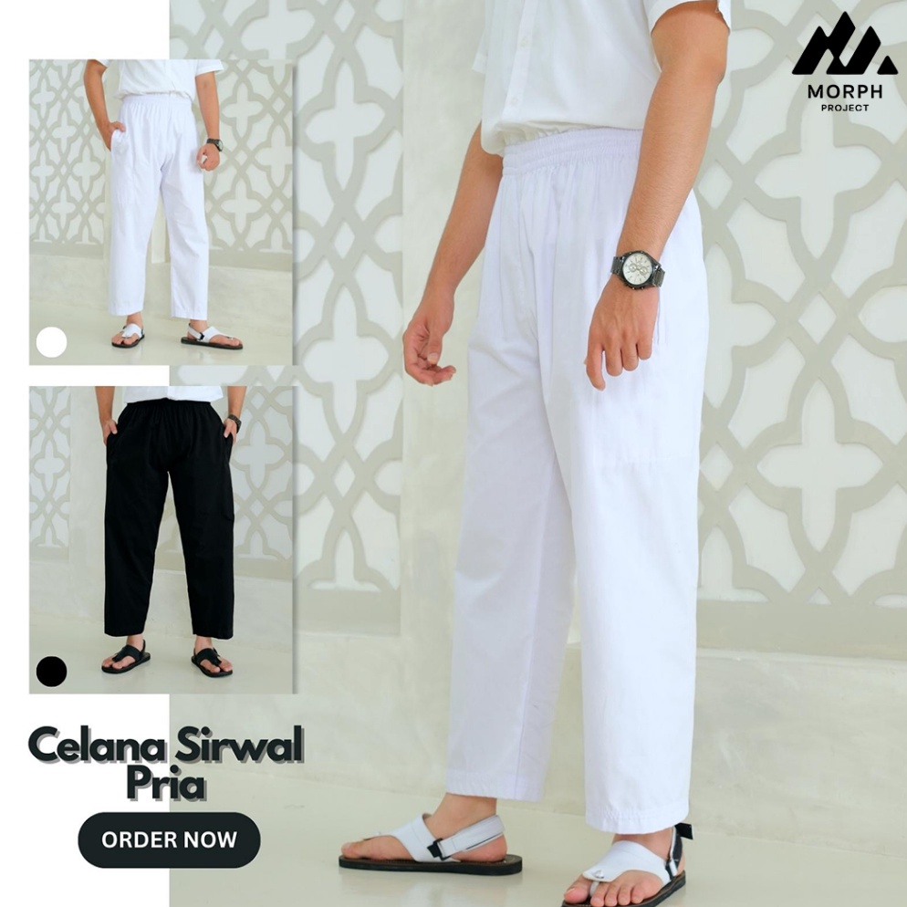 KODE M78A Morph Project  Celana Sirwal Putih Celana komprang dewasa Big Size Perlengkapan Haji dan U