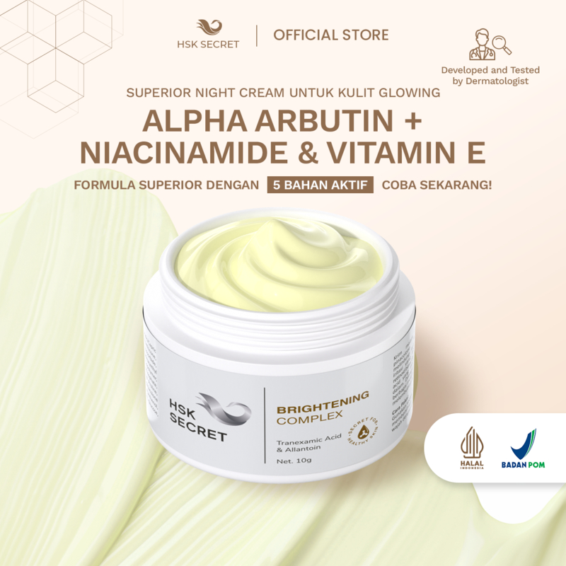[ 2 PCS ] Hsk Secret HSK Secret Brightening Complex | Kulit Cerah, Lembab, & Awet Muda |Niacinamide,