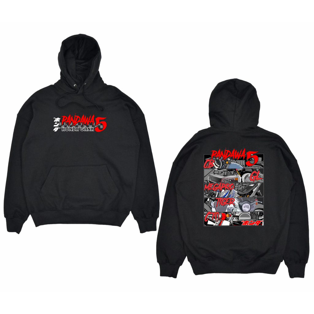 JAKET HOODIE HONDA GANK PANDAWA LIMA BIG SIZE JUMBO