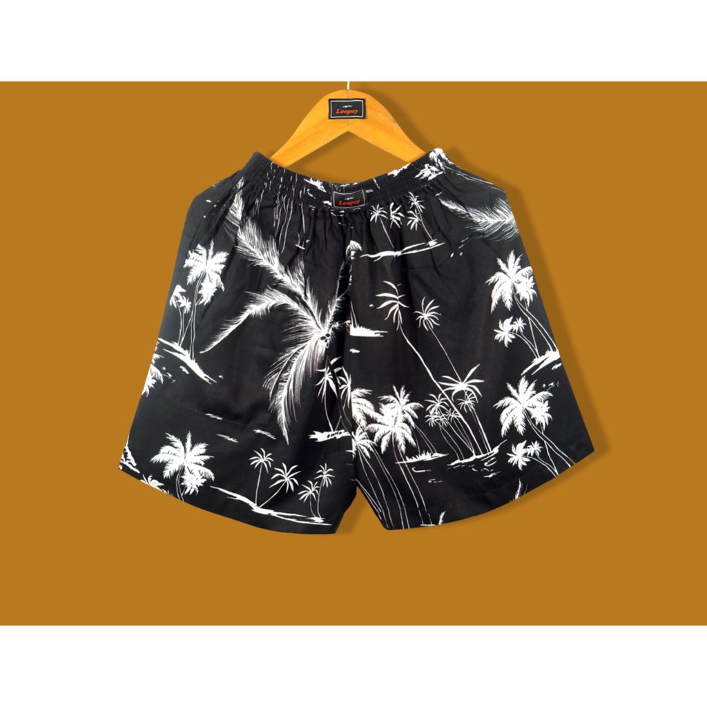 CELANA LOOPAY BOXER LOOPAY MOTIF PANTAI HITAM