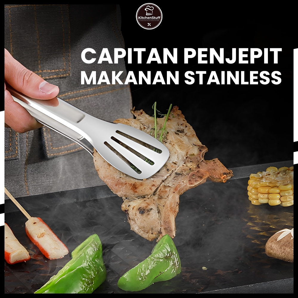 Capitan Penjepit Makanan Kue Roti Stainless Serbaguna | KITCHEN STUFF