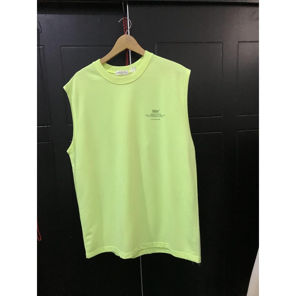 kaos katun reborn and andy XL hijau neon