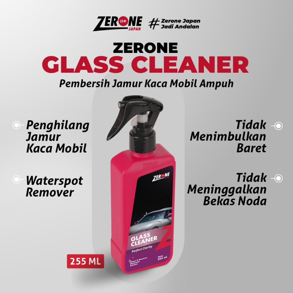 Zerone Glass Super Cleaner Pembersih Jamur Kaca Mobil Waterspot Remover