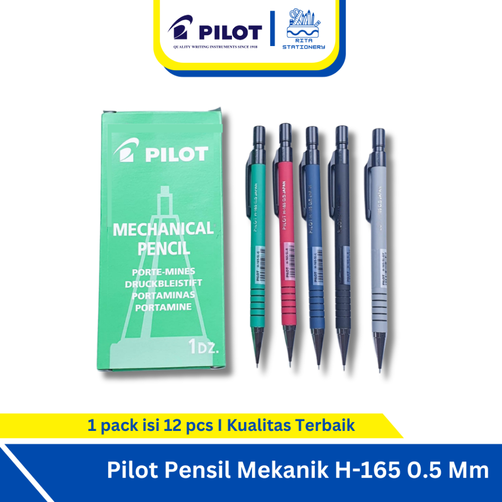 

Pilot Pensil Mekanik isi 12 0.5 Mm / Mechanical Pencil - H-165 SATUAN