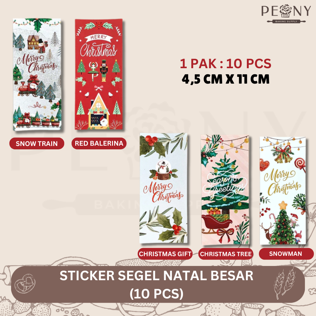 

STICKER SEGEL NATAL BESAR / STICKER LABEL CHRISTMAS / LABEL NATAL UNTUK HAMPERS