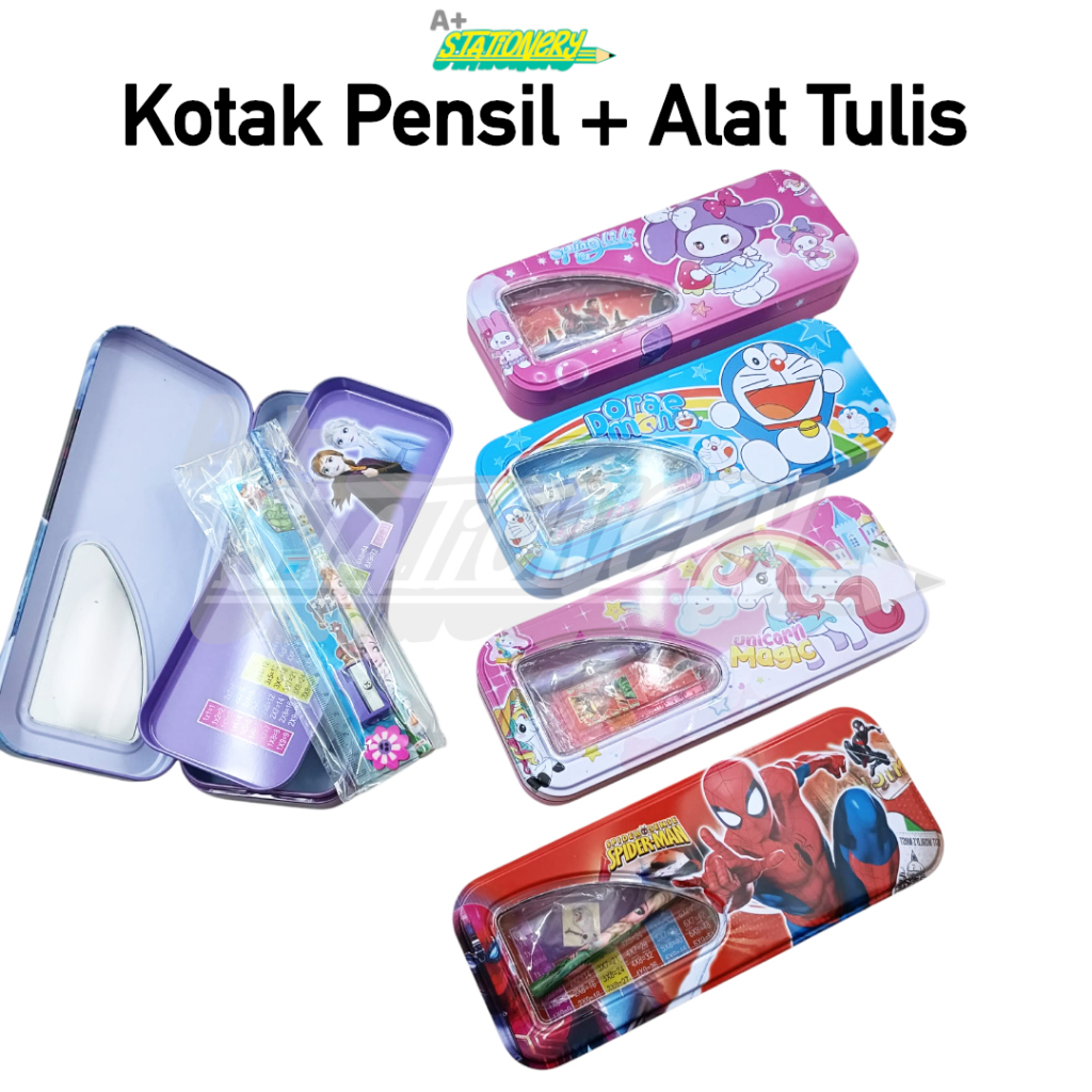 

[A+] Kotak Pensil Karakter + Alat Tulis K658 | Pencil Case + Alat Tulis Set | Tepak Pensil + Alat Tulis