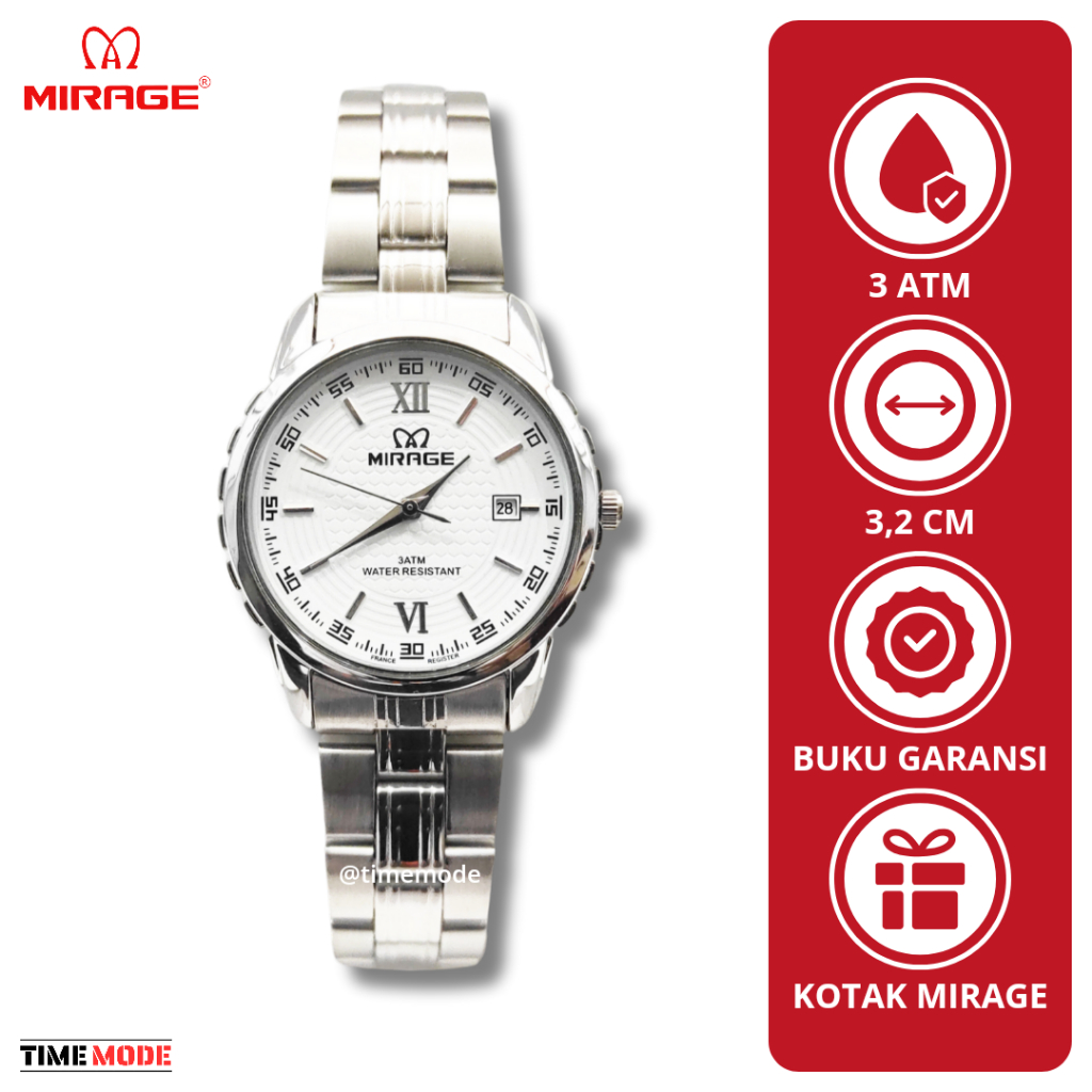 MIRAGE Jam Tangan Pria Mirage Original 8267 BRP L Tanggal Analog
