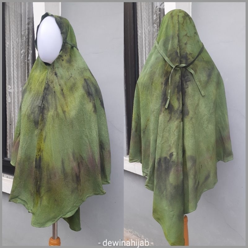 Jilbab Instan Tali Bergo Motif Tiedye Handmade XL