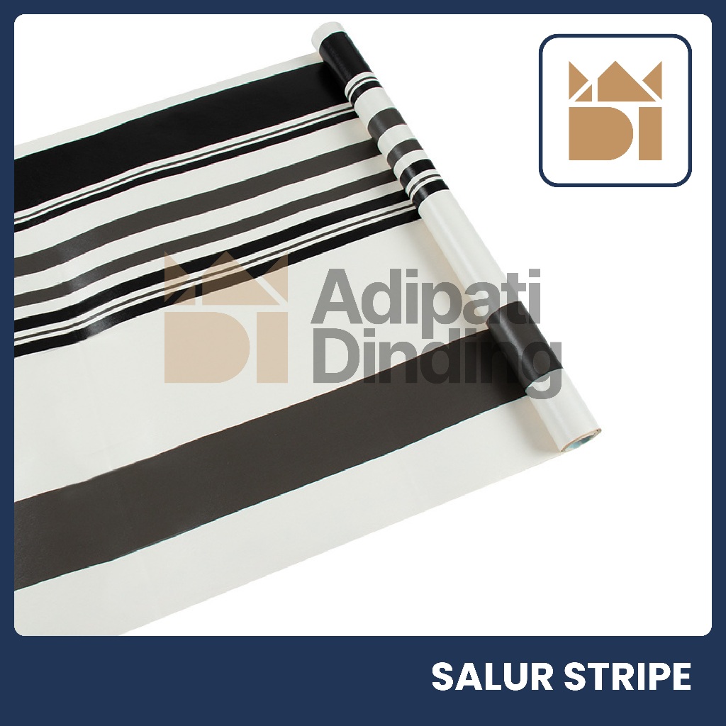 TERMURAH Wallpaper Stiker Dinding Motif Salur Stripe Size 45 Cm X 8 Meter
