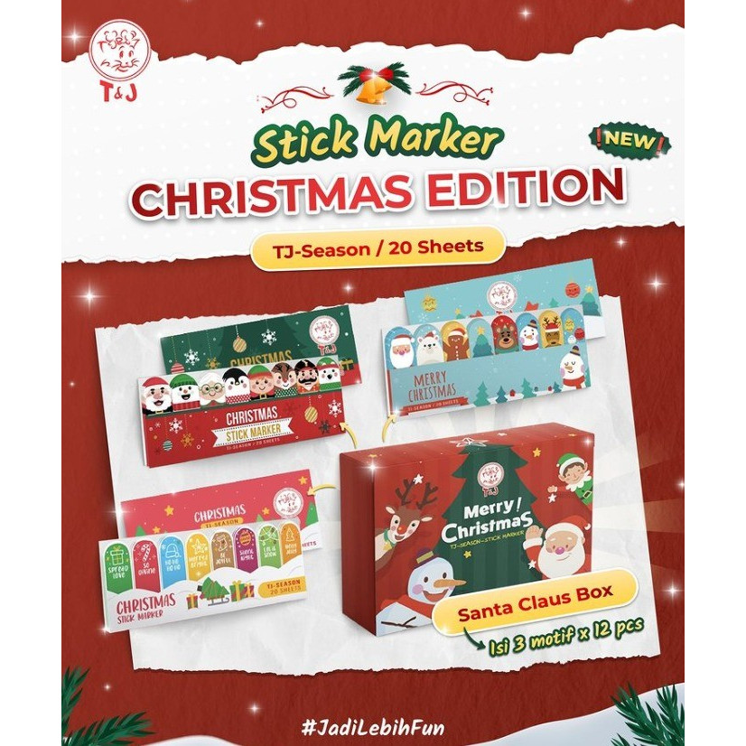 

Stick Marker Merry Christmas TJ-Season 20 Sheets Stiker
