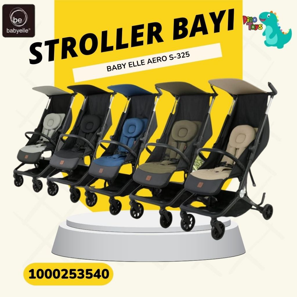 Babyelle Aero S325 Stroller Cabin Size Kereta Dorong Anak Bayi Ringan Compact Travelling Ada Tas