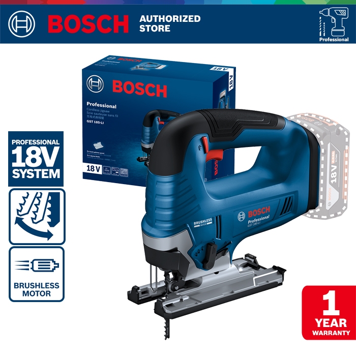 Bosch Brushless Jigsaw / Jigsaw Baterai 18 Volt GST 185-LI
