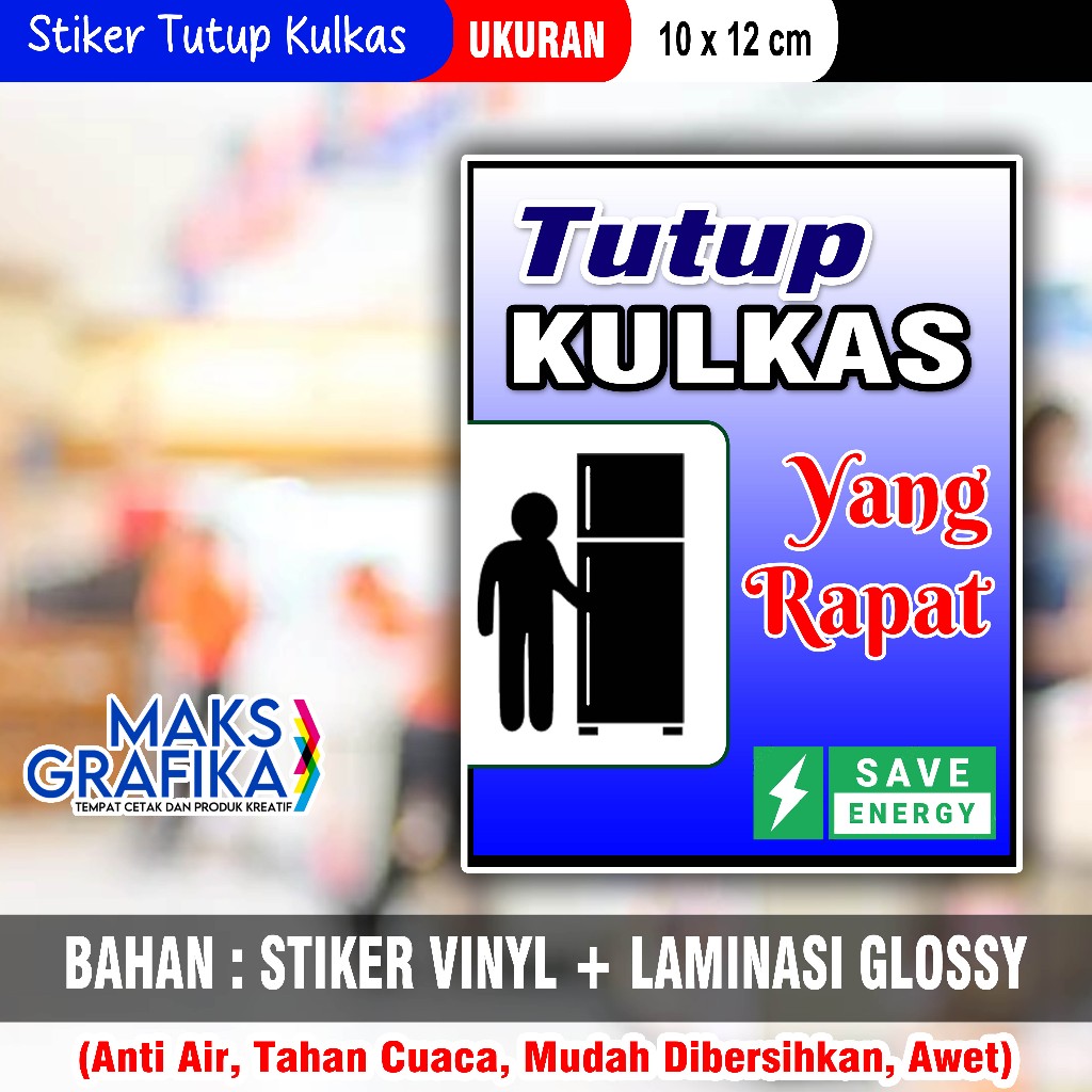 

STIKER TUTUP KULKAS + LAMINATING GLOSSY