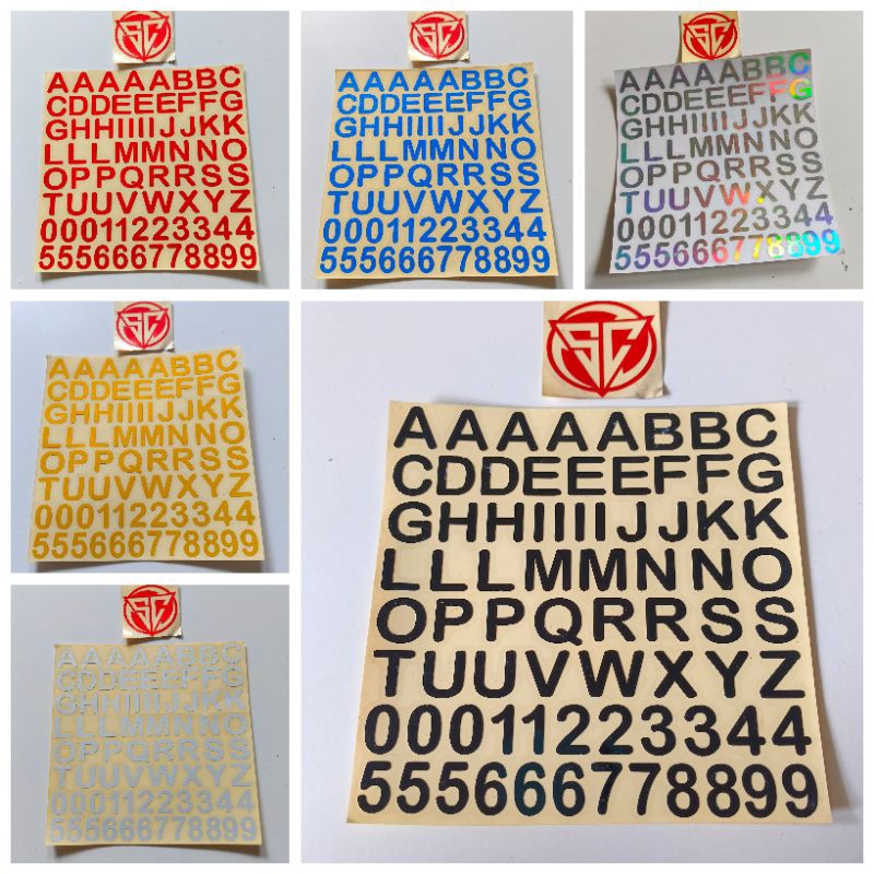 STIKER CUTTING ABJAD HURUF