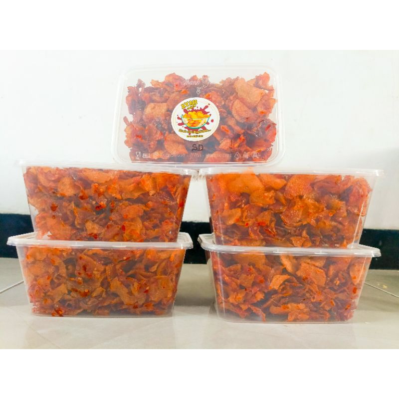 

BUNDLING KERIPIK KENTANG BALADO PEDAS MANIS 1000ML ASLI CABE 250gr isi 5