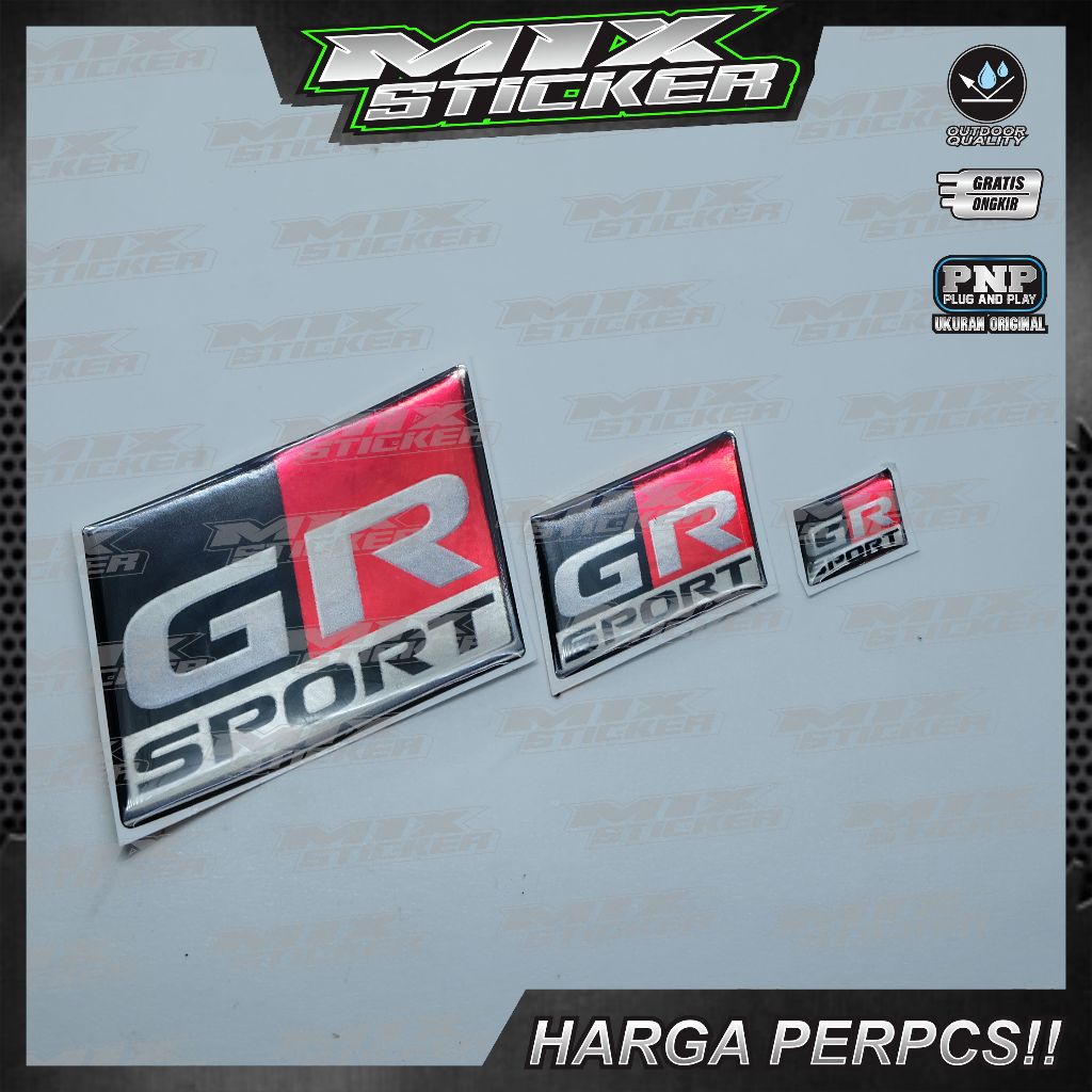 Emblem Timbul GR SPORT / emblem bagasi GR SPORT / Emblem stir GR SPORT / Emblem Toyota gazoo racing 