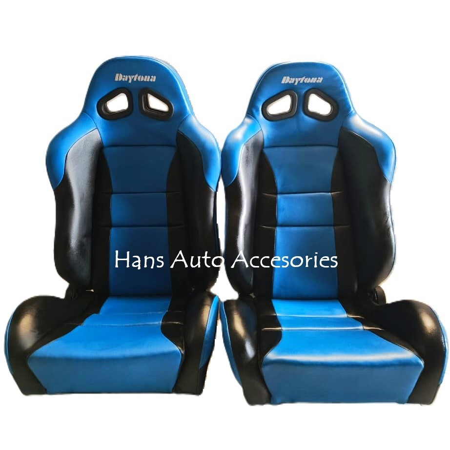 Daytona Jok Racing Bangku Mobil Warna Biru-Hitam Ready Kirim Cargo
