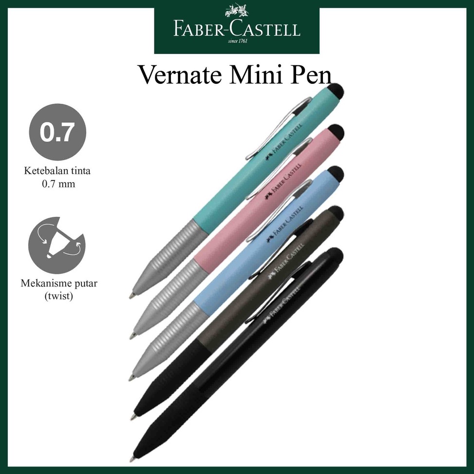 

KODE D96D Pulpen Faber Castell Mini Vernate II Stylus Untuk Smartphone Ukuran 7 MM