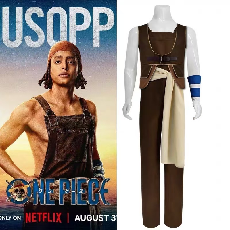 Anime costume live action version One Piece cosplay costume Usop cosplay costume Halloween performan