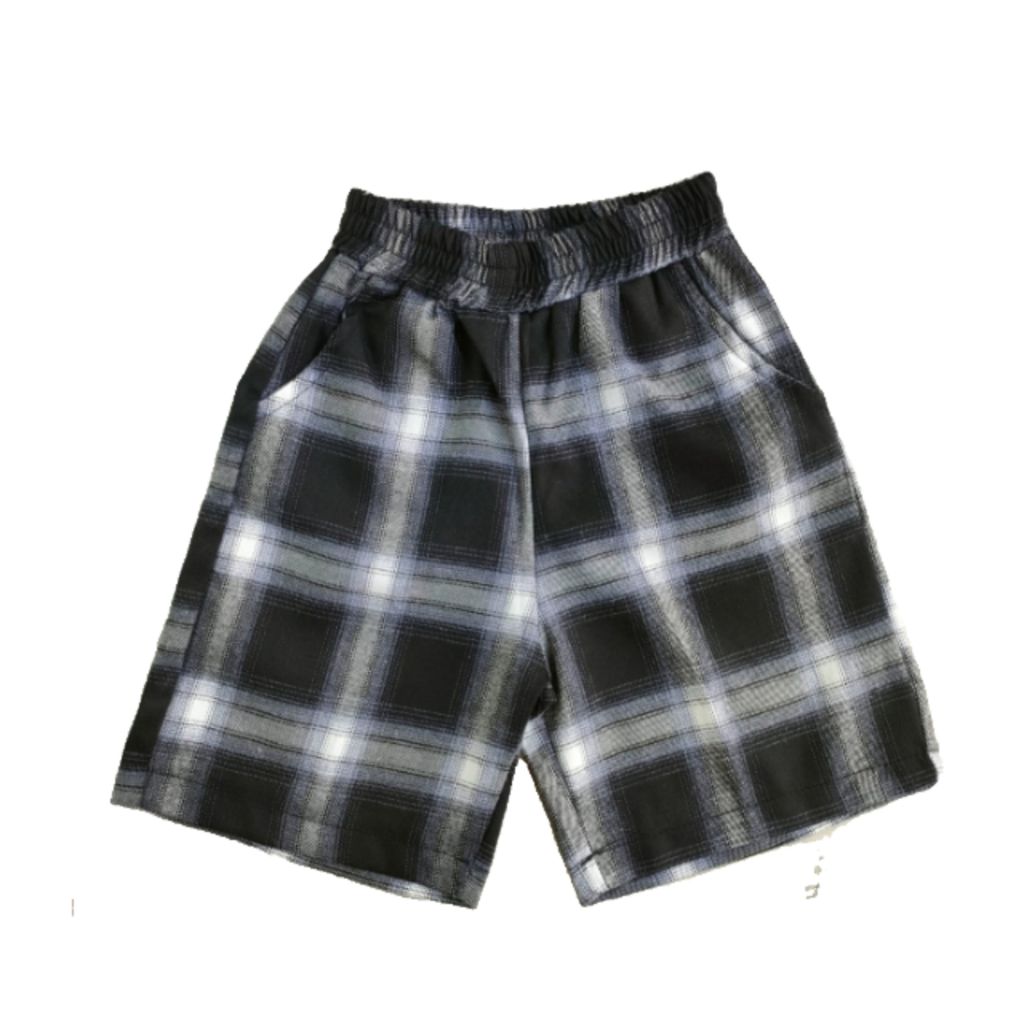 Celana Pendek Kotak Kotak Anak Laki-Laki Bahan Katun usia 2-13 Tahun