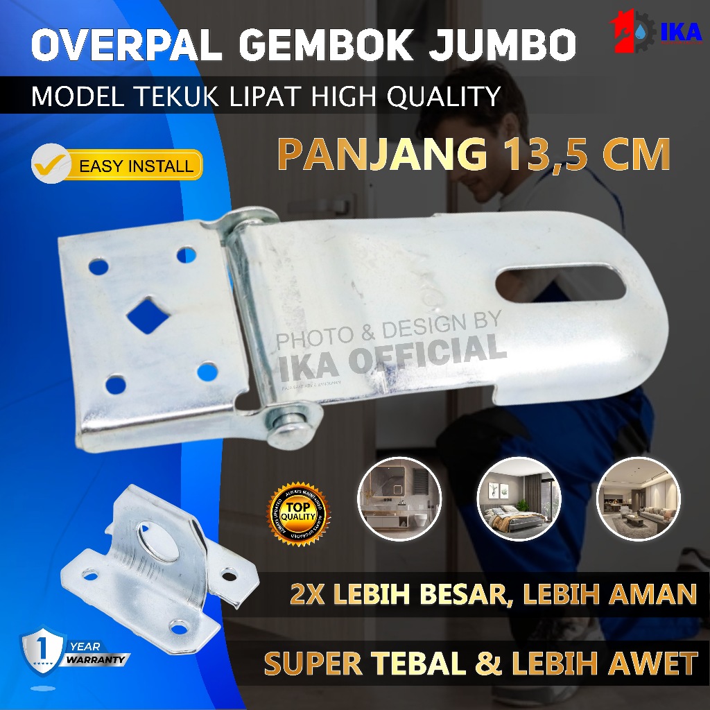 Cantolan Gembok 400 / Overpal Badak / Selot pintu / Engsel gembok / Overpal Badak / Engsel Gembok 40