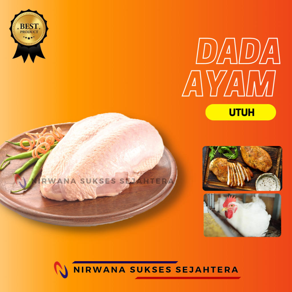 

DADA AYAM BROILER UTUH / WHOLE BROILER CHICKEN BREAST