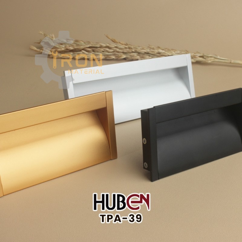 TARIKAN LACI TANAM / HANDLE LACI TANAM TPA 39 BLACK, GOLD dan ANODIZE HUBEN