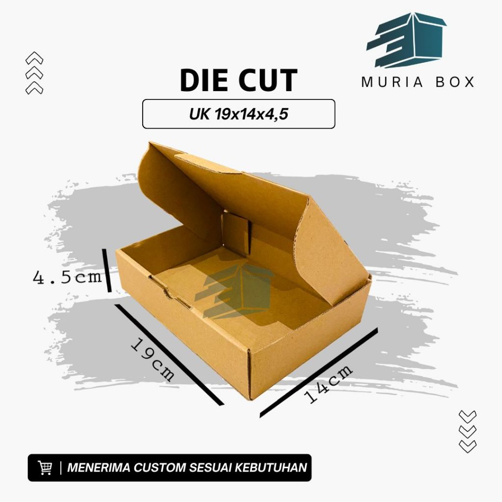 

Kardus Die Cut Ukuran 19x14,5x4 Cm Cocok Untuk Packing aksesoris,Baju,Hijab,Pizza,Makanan
